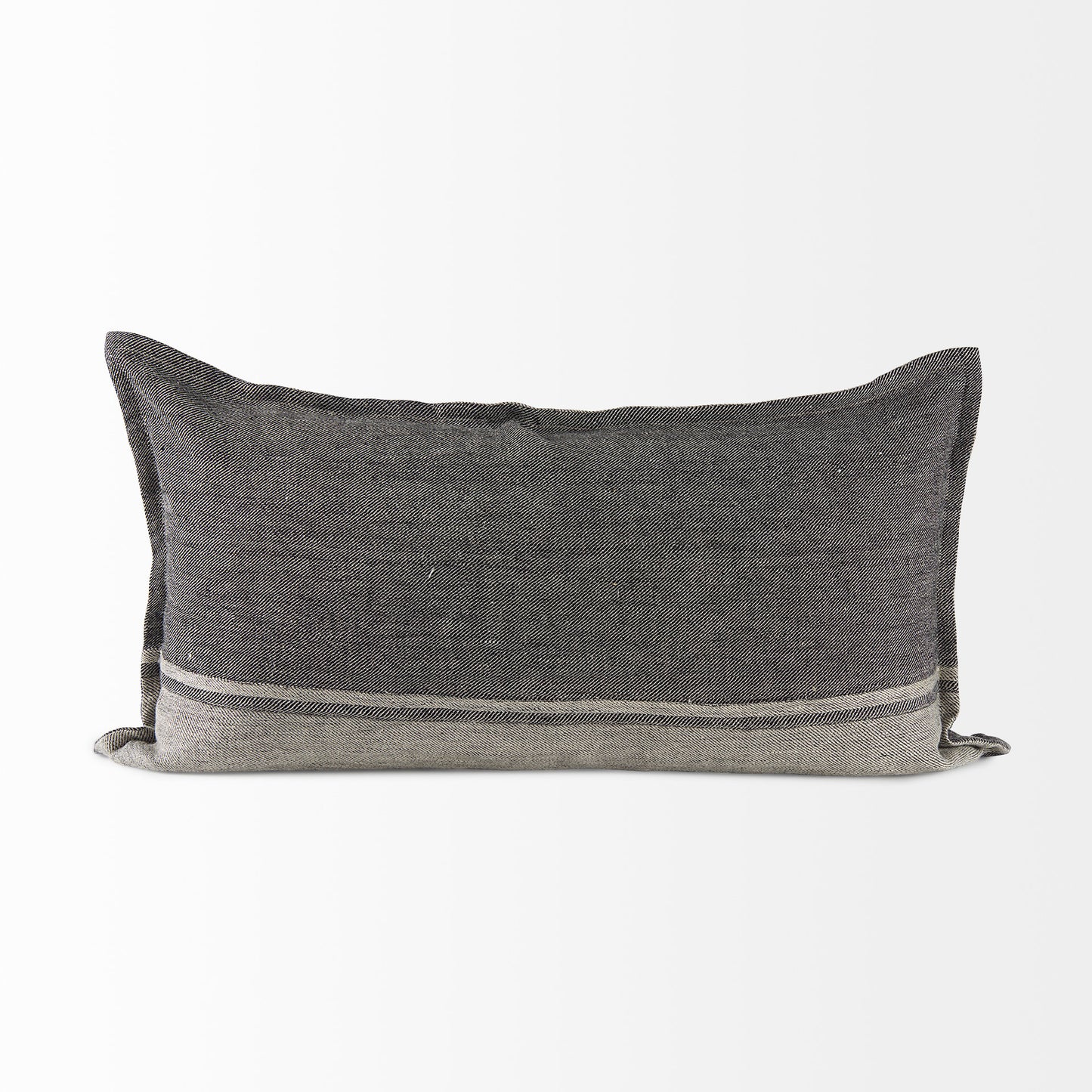 Zadie Pillow - Elegant and Versatile Cushion for Stylish Home Decor and Comfort Solutions - Light Gray/Dark Gray Fabric