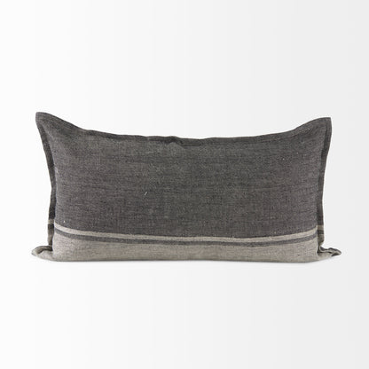 Zadie Pillow - Elegant and Versatile Cushion for Stylish Home Decor and Comfort Solutions - Light Gray/Dark Gray Fabric