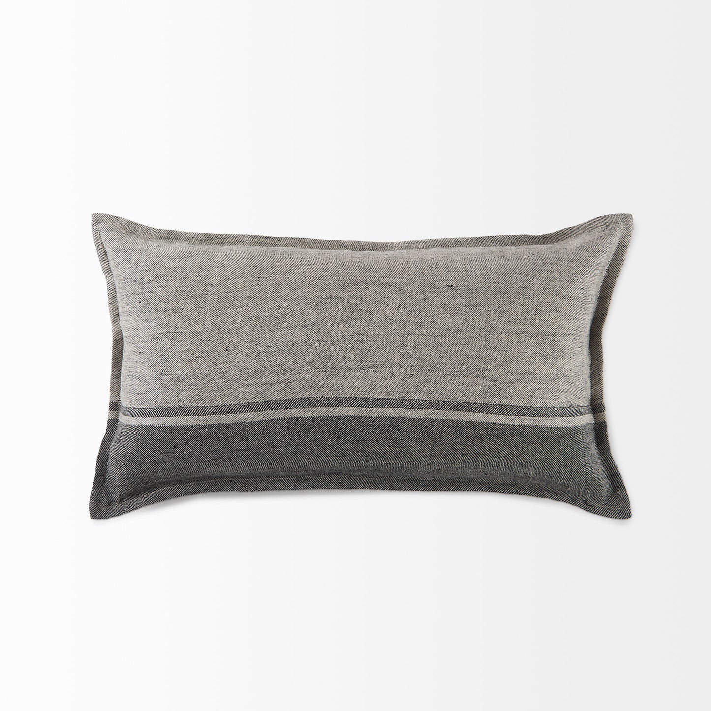 Zadie Pillow - Elegant and Versatile Cushion for Stylish Home Decor and Comfort Solutions - Light Gray/Dark Gray Fabric