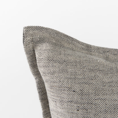 Zadie Pillow - Elegant and Versatile Cushion for Stylish Home Decor and Comfort Solutions - Light Gray/Dark Gray Fabric