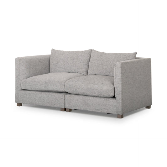 Valence 2 Piece Medium Gray Modular Sofa Set