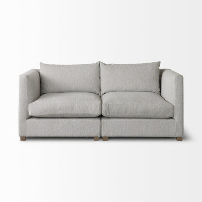 Valence 2 Piece Medium Gray Modular Sofa Set