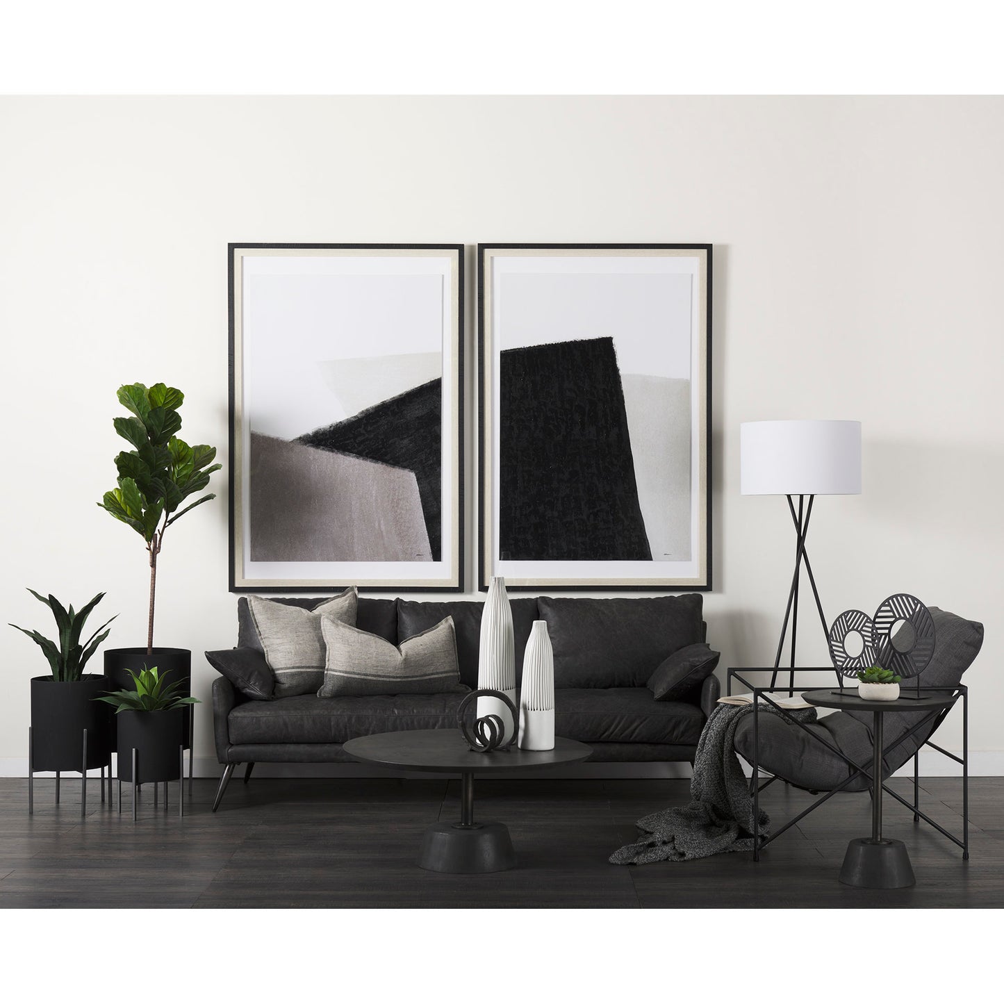 Cochrane Brown Leather Three Seater Sofa