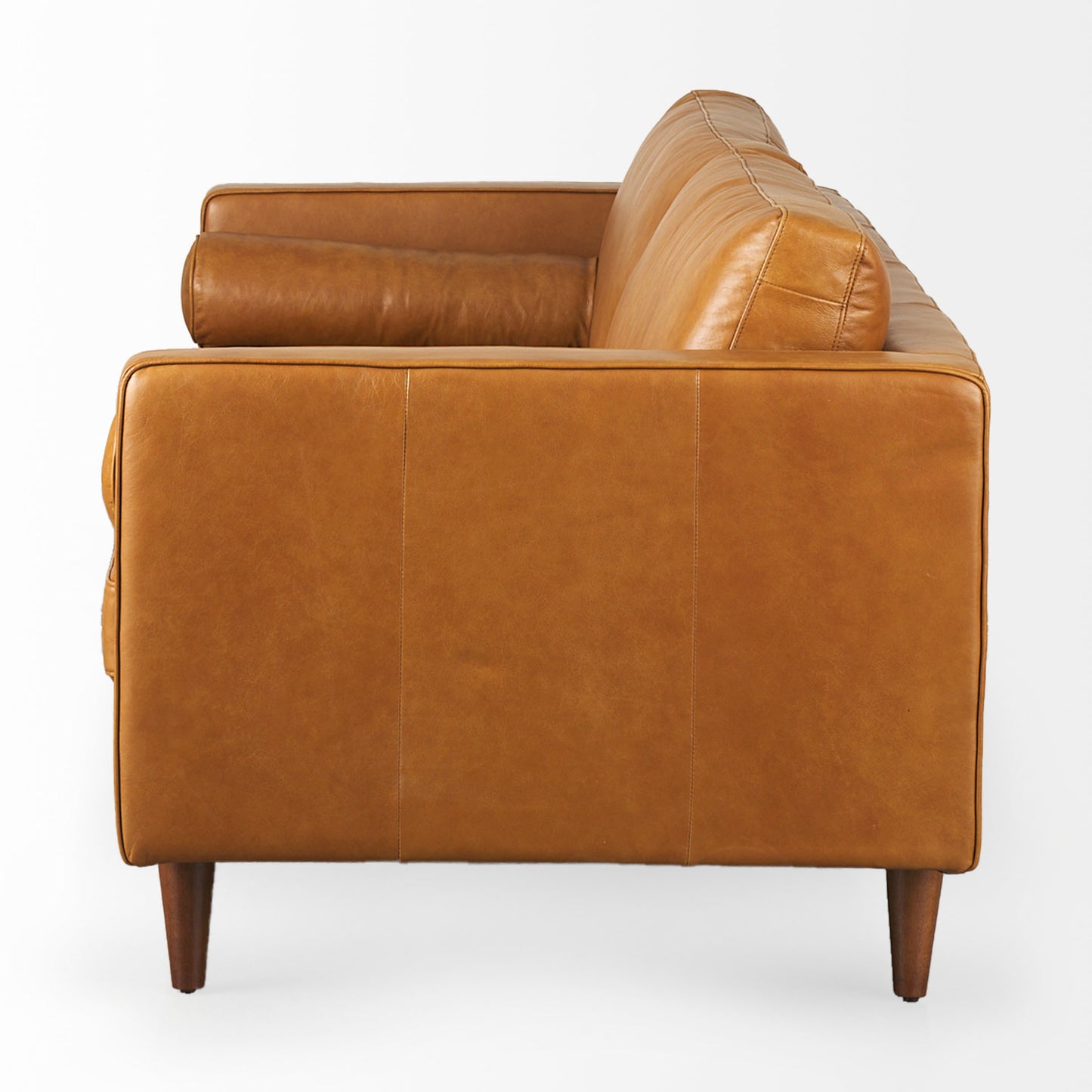 Svend Tan Leather Sofa