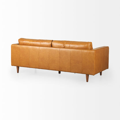 Svend Tan Leather Sofa