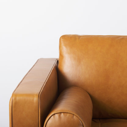 Svend Tan Leather Sofa