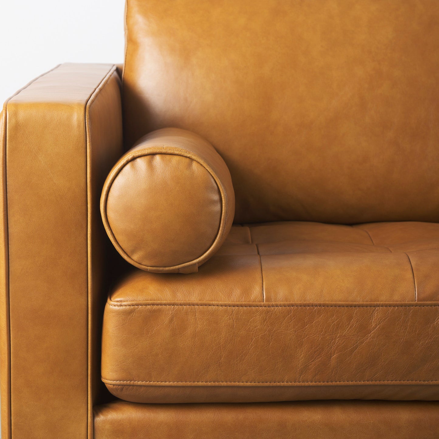 Svend Tan Leather Sofa