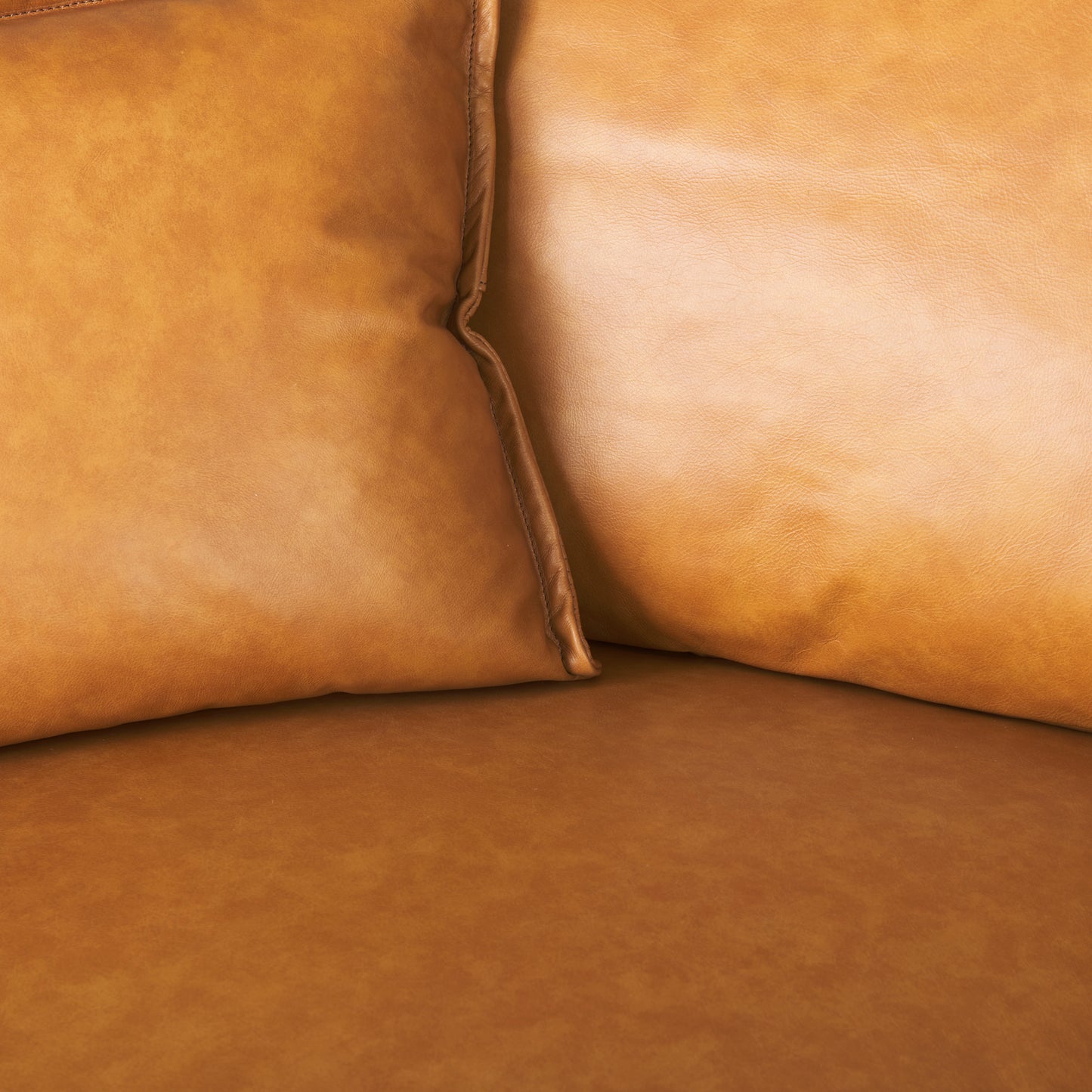 Darcy Tan Leather Chaise Sectional