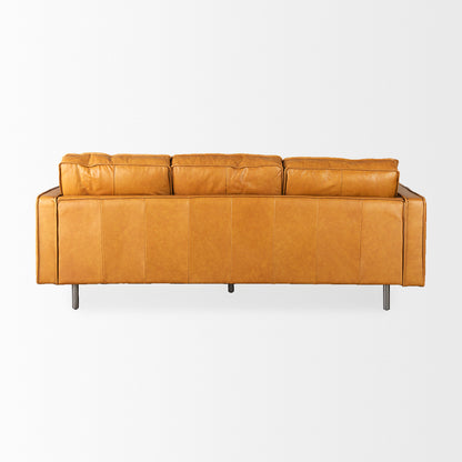 Darcy Tan Leather Sofa