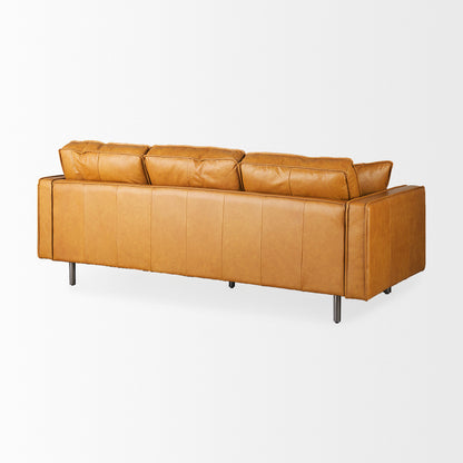 Darcy Tan Leather Sofa