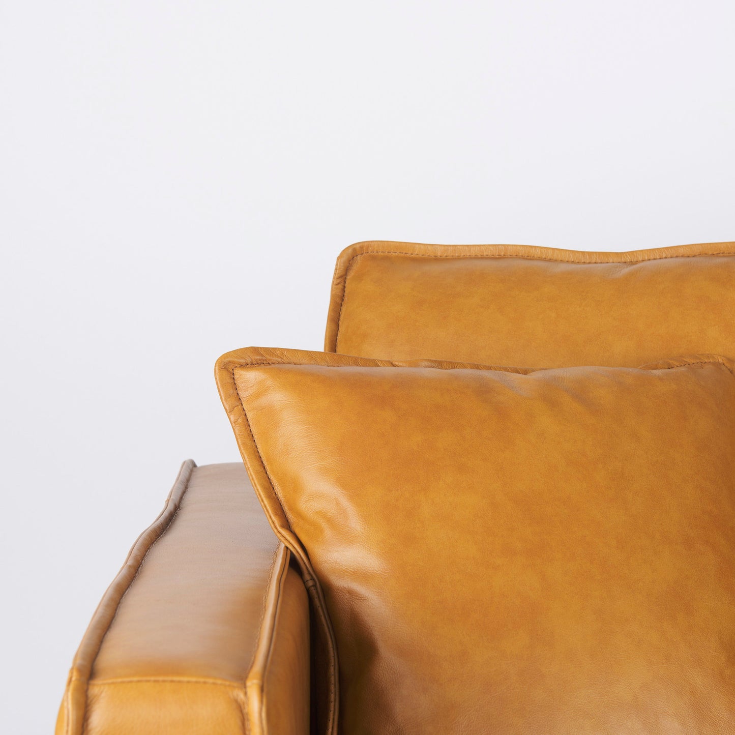 Darcy Tan Leather Sofa