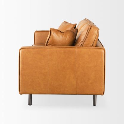 Darcy Tan Leather Sofa