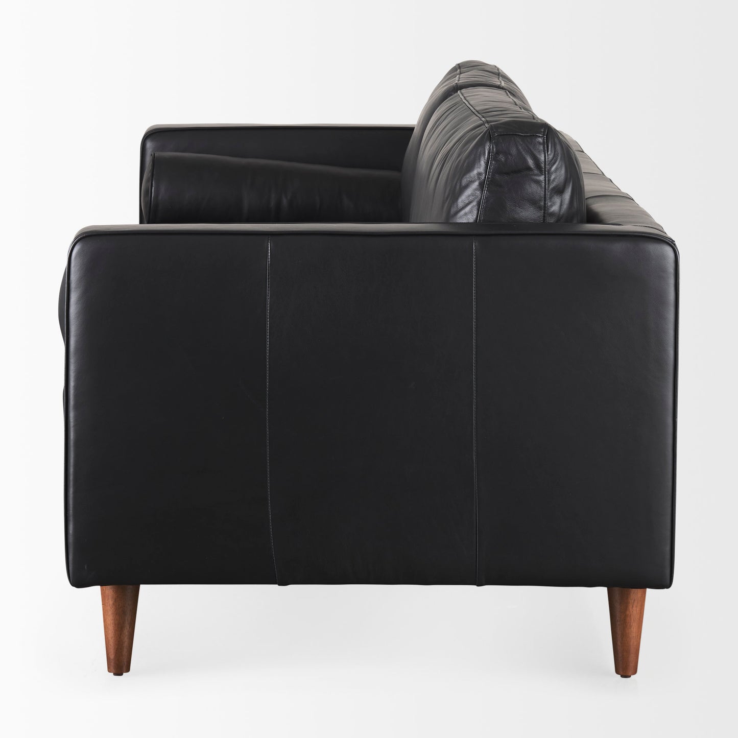 Svend Black Leather Sofa