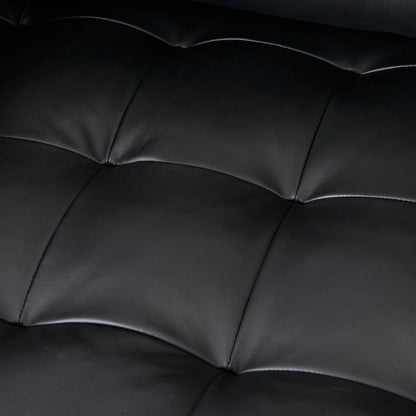 Svend Black Leather Sofa
