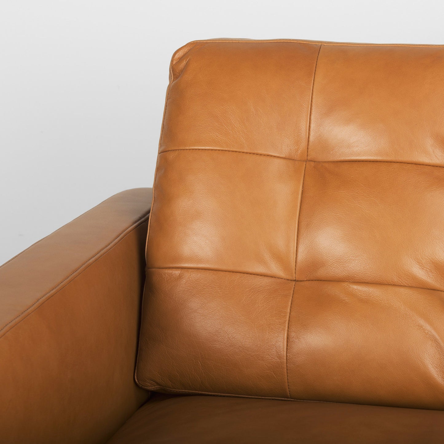 Olaf Tan Leather Sofa