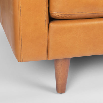 Olaf Tan Leather Sofa