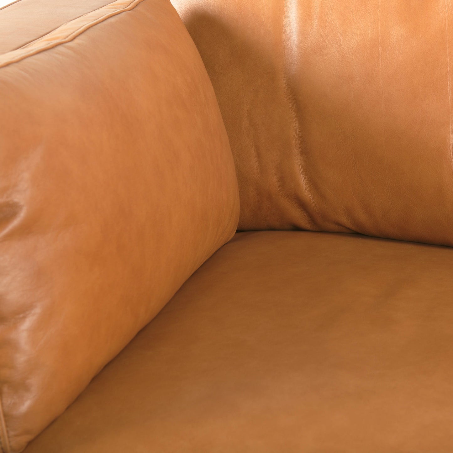 Elton Tan Leather Sofa