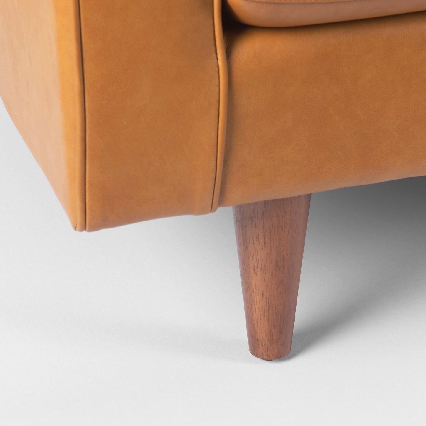 Elton Tan Leather Sofa