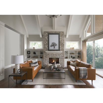 Elton Tan Leather Sofa