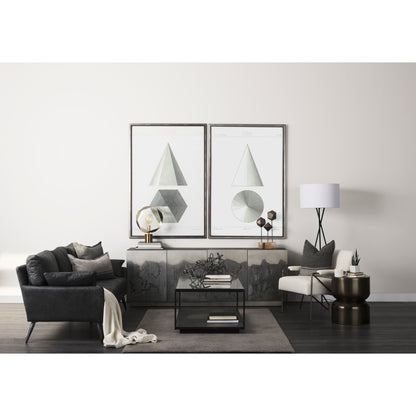 Cochrane Brown Leather Three Seater Sofa