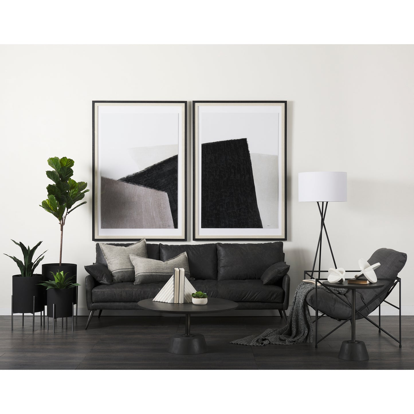 Cochrane Brown Leather Three Seater Sofa