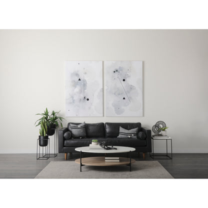 Svend Black Leather Sofa