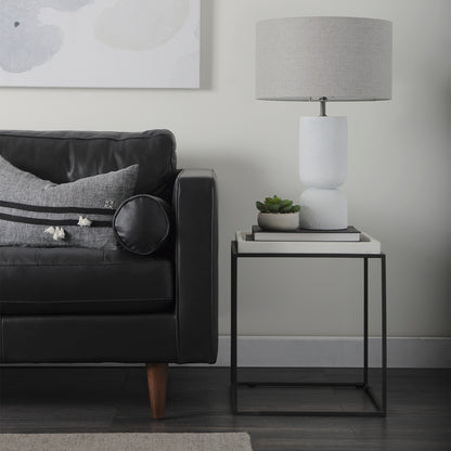 Svend Black Leather Sofa