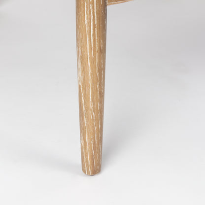 Westan Cognac Faux Leather W/Medium Brown Wood Accent Chair