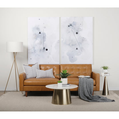 Olaf Tan Leather Sofa