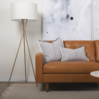 Olaf Tan Leather Sofa