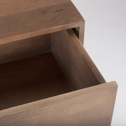 Astrid Medium Brown Solid Wood 3 Drawer Cabinet