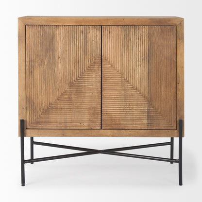 Cairo Wood and Metal Cabinet – 2-Door Industrial Storage Cabinet