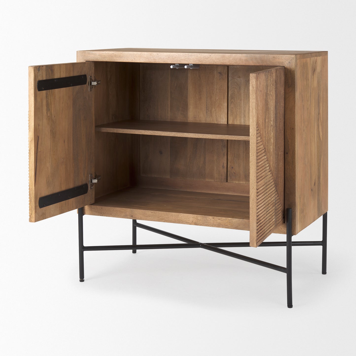 Cairo Wood and Metal Cabinet – 2-Door Industrial Storage Cabinet