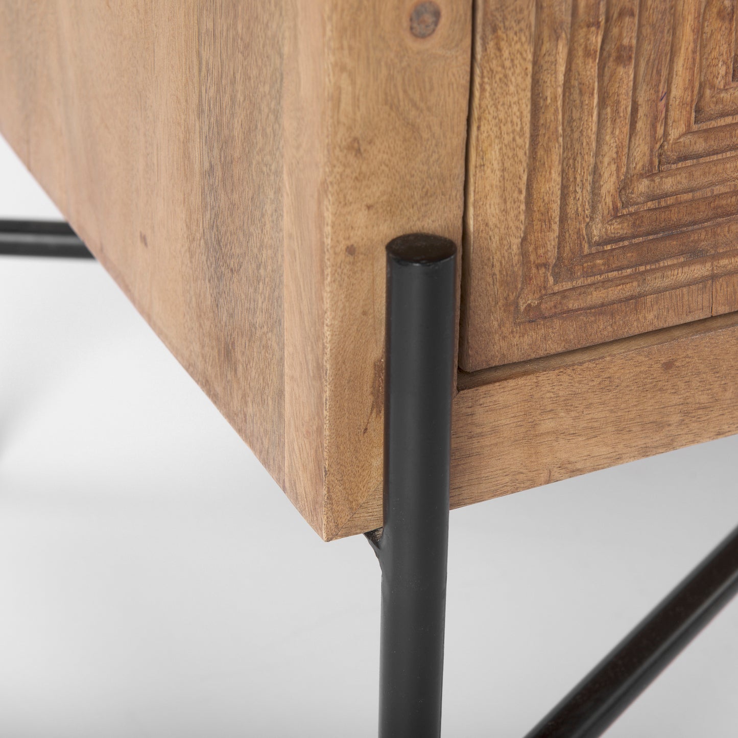 Cairo Wood and Metal Cabinet – 2-Door Industrial Storage Cabinet