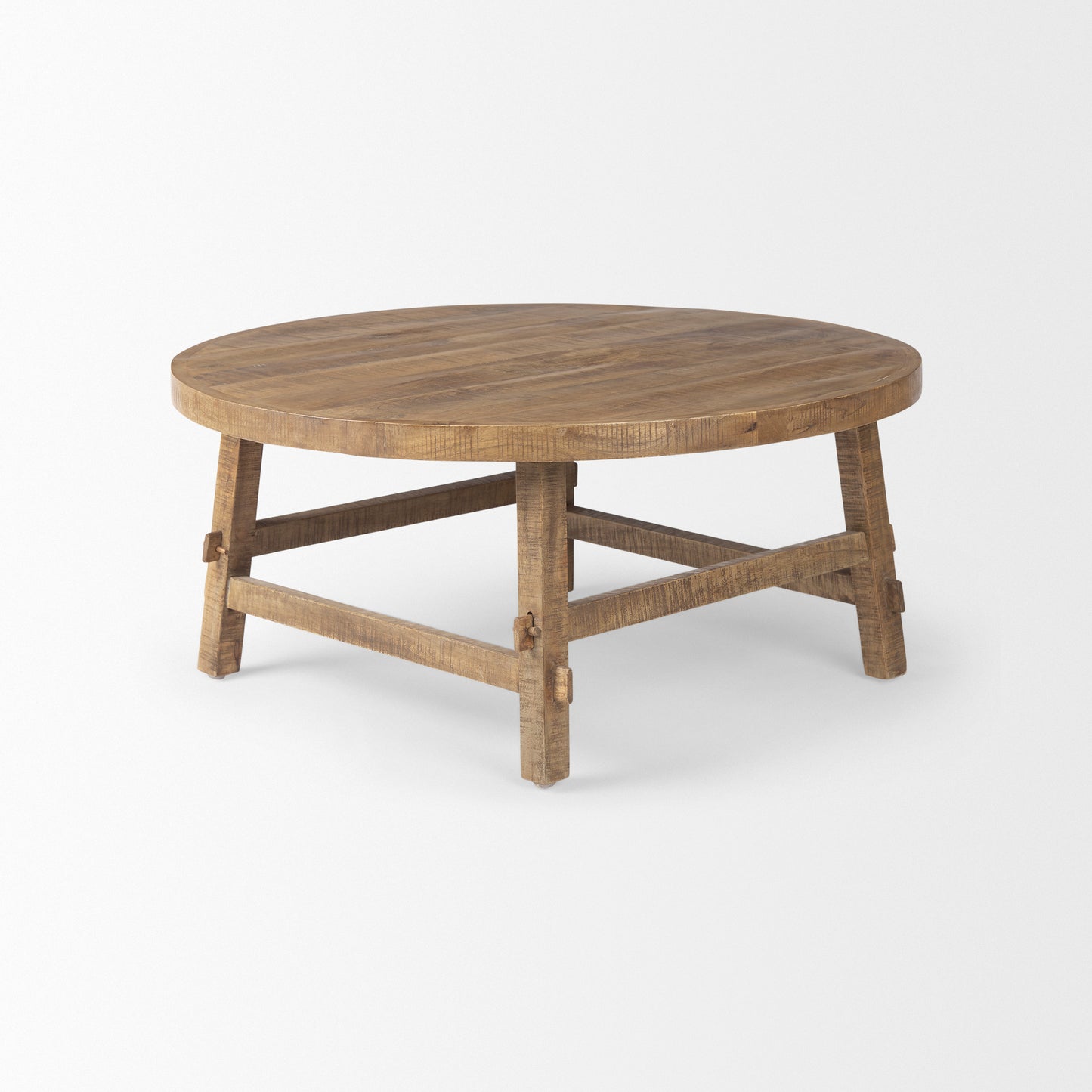 Rosie Round Medium Brown Wood Coffee Table