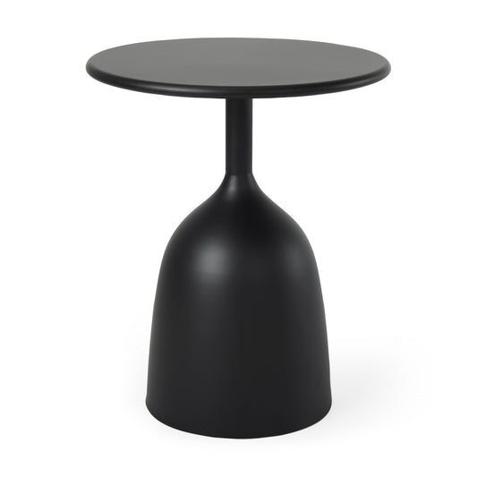 Talulla Matte Black Metal Accent Table - Sleek Design for Modern Living Spaces and Stylish Decor