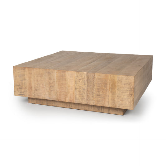 Hayden Light Brown Wood Square Coffee Table - Modern Design for Chic Living Rooms and Stylish Interiors