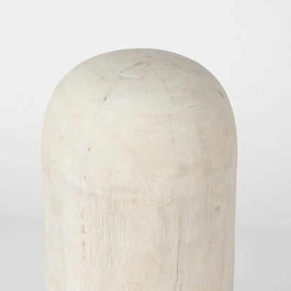 Knox Elegant White-Wash Wooden Decorative Tower - Stylish Home Accent for Modern Interiors