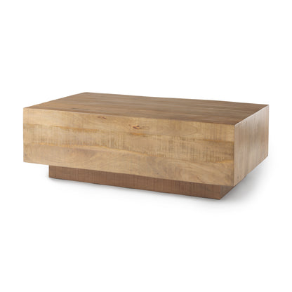 Hayden Light Brown Wood Square Coffee Table - Modern Design for Chic Living Rooms and Stylish Interiors