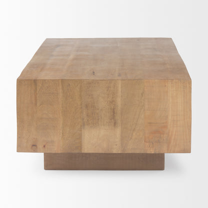 Hayden Light Brown Wood Square Coffee Table - Modern Design for Chic Living Rooms and Stylish Interiors