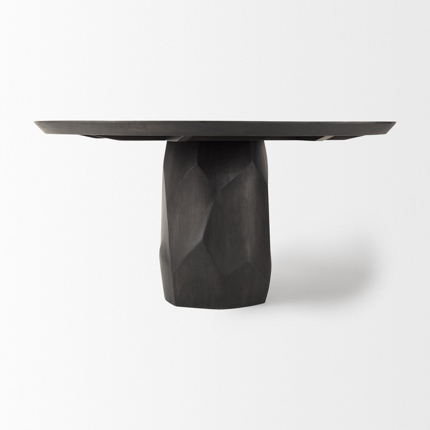 Fitzgerald 60" Round Brown Solid Wood Top and Base Dining Table for a Classic and Elegant Dining Experience