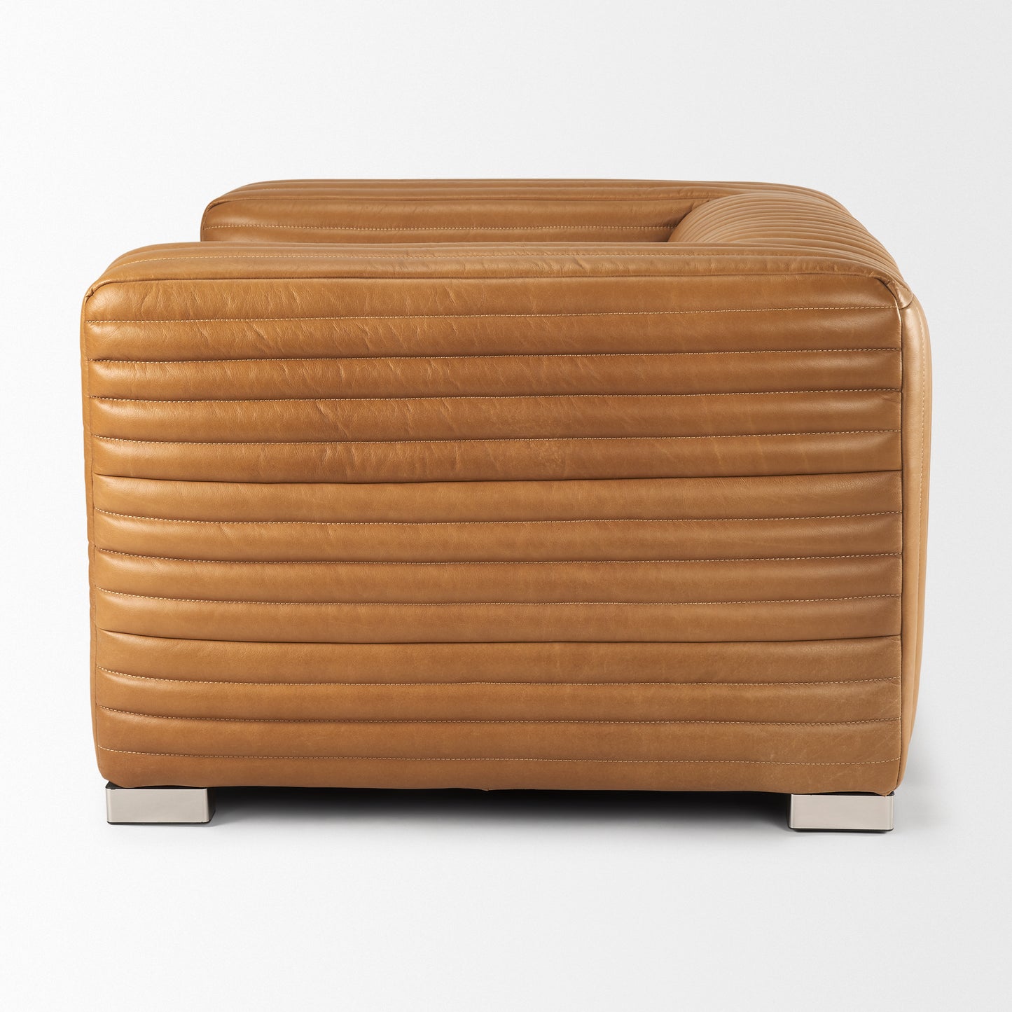 Ricciardo Cognac Leather Upholstered Arm Chair