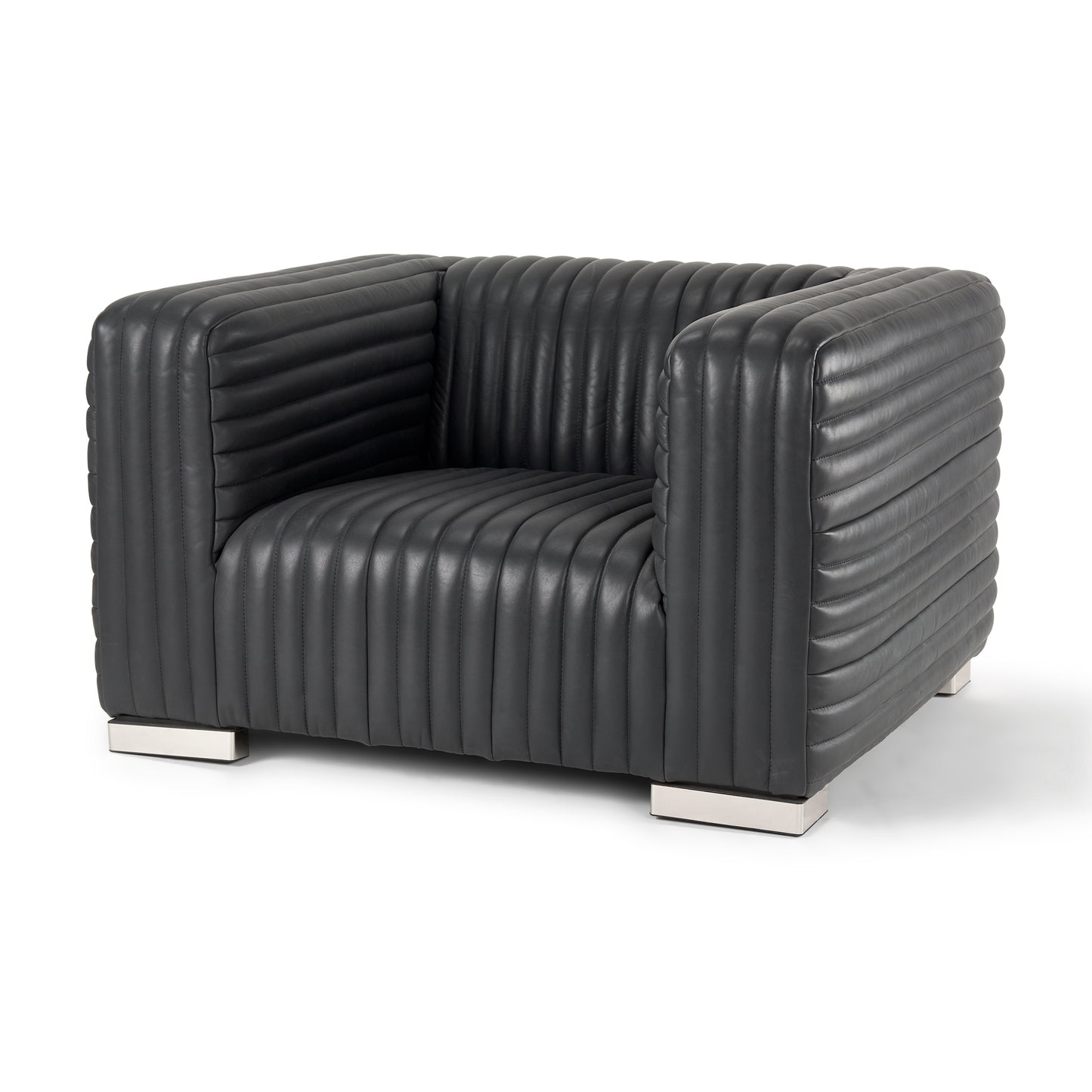 Ricciardo Cognac Leather Upholstered Arm Chair