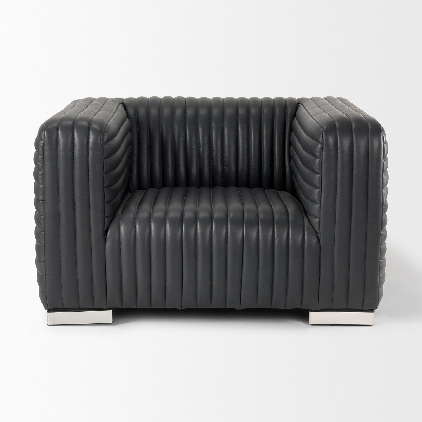 Ricciardo Cognac Leather Upholstered Arm Chair