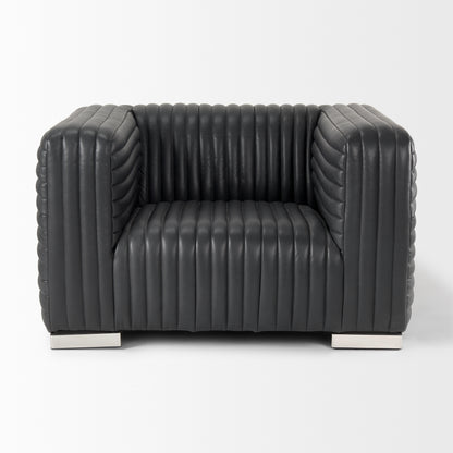 Ricciardo Cognac Leather Upholstered Arm Chair
