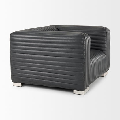 Ricciardo Cognac Leather Upholstered Arm Chair