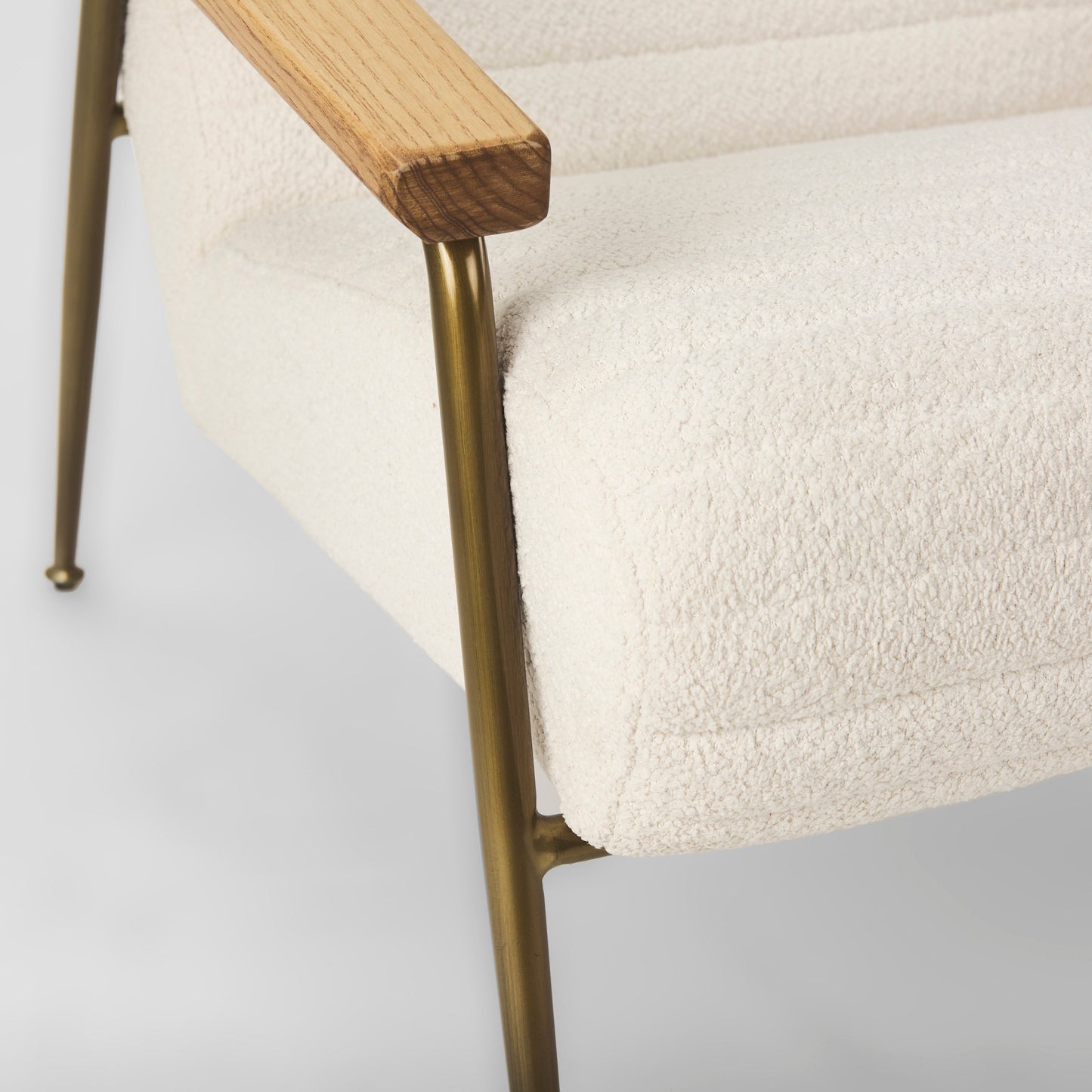 Grosjean Cream Boucle Accent Chair