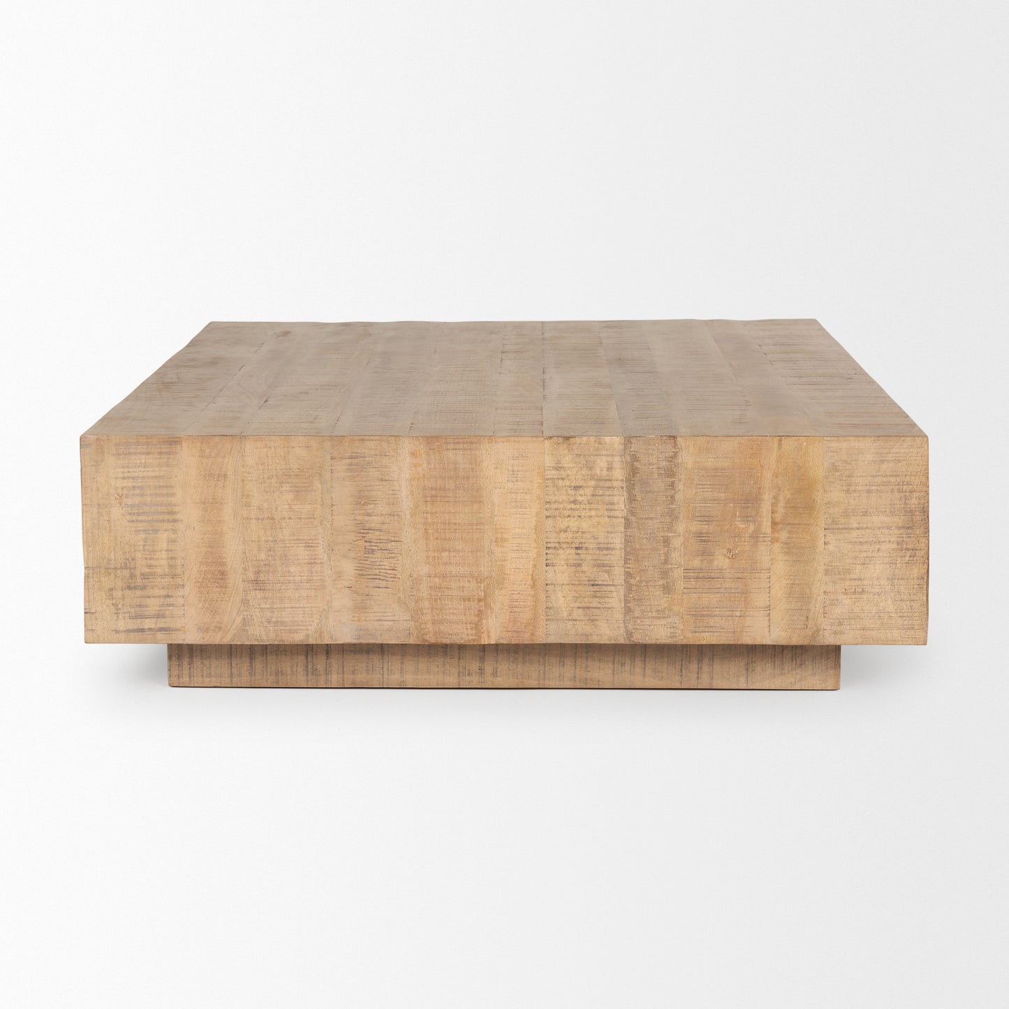 Hayden Light Brown Wood Square Coffee Table