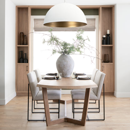 Denver Rectangular Brown Solid Wood Top and Base Dining Table for a Timeless and Stylish Dining Experience