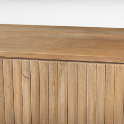 Terra Light Brown Wood Fluted Sideboard